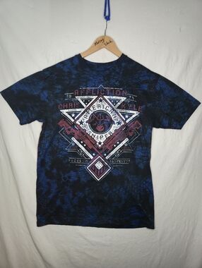 Affliction Chris Kyle Men's Blue Short Sleeved Tee Shirt Size XL
